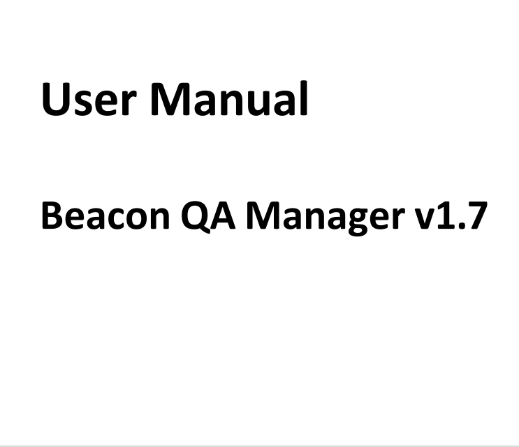 YF. SMS231202 Beacon QA Manager_v1.7_User Manual_A8_2025-10-10 (Draft)